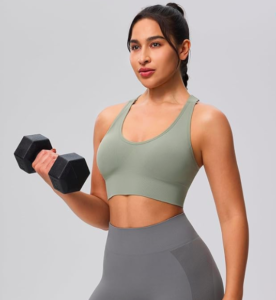 Evercute Seamless Criss Cross Padded Sports Bra